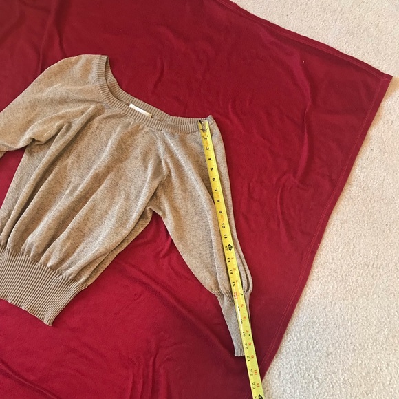 D. Exterior Gold Linen Blend Metallic Gathered Sweater - Picture 5 of 11